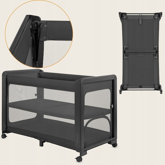 Lionelo Cradle with Mattress and Wheels Gray