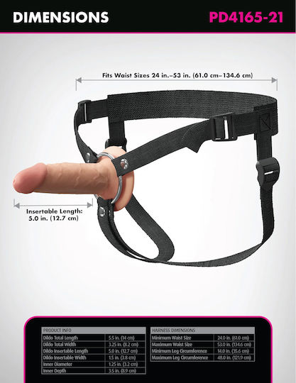 Fantasy X-tensions Elite 5 Zoll Silikon Hohl Strap-Ons Doppelter Dildotyp