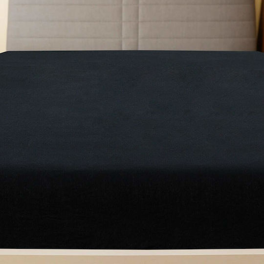 vidaXL Bettwäsche-Set mit 1 Kissenbezug für Einzelbett mit Gummiband 90x200cm. Black 2Stück