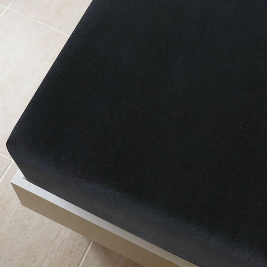 vidaXL Bettwäsche-Set mit 1 Kissenbezug für Einzelbett mit Gummiband 90x200cm. Black 2Stück