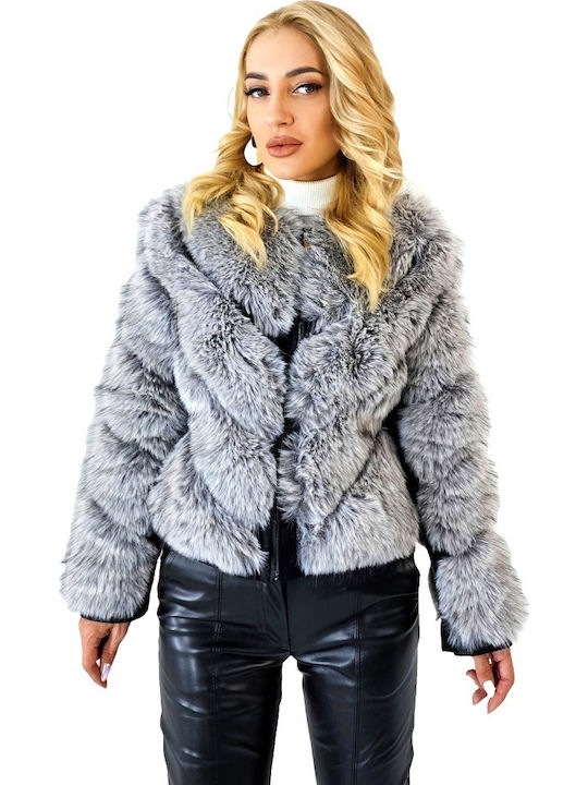 Scurtă Blană de damă White
