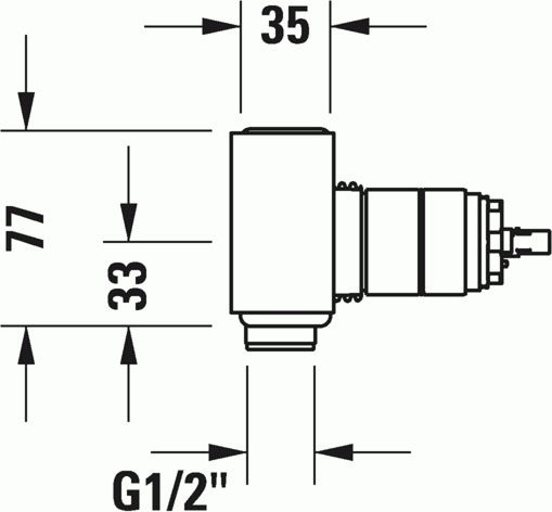 Duravit Gk1900002000 Built-in Body Single-lever Faucet Basic Sink 2 Holes Wall Mount 1/2 Connections