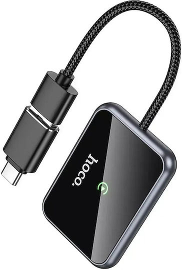 Adaptor Wireless Carplay Usb A Usb C Hoco Hu1 – Negru