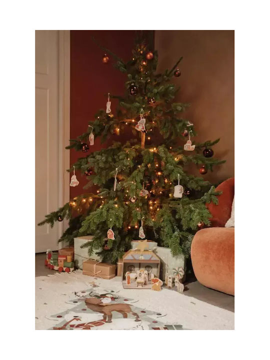 Hanging Ornament Mix Ornaments Wooden Brown 17.5x20.5cm Set 10pcs