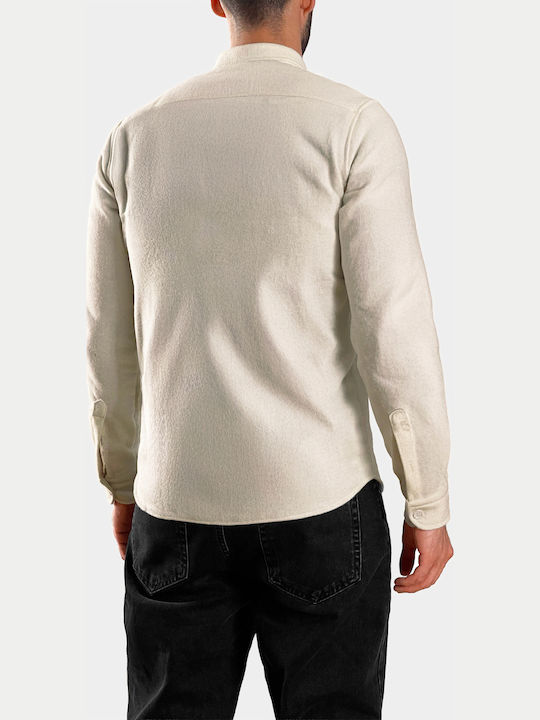 Μακρυμάνικo Overshirt Εκρού