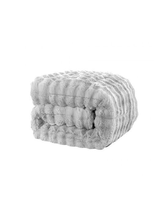 Rabbit Blanket Fleece Double 220x240cm Gray