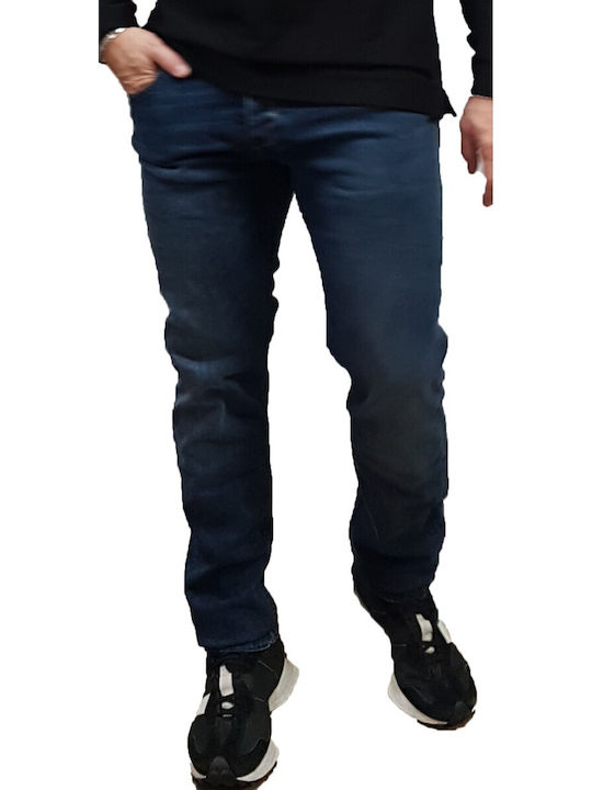 Cover Jeans Cover Teddy Ανδρικό Παντελόνι Τζιν Ελαστικό Blue Denim
