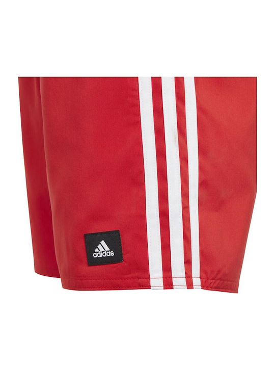 adidas 3-Stripes Kids Swimwear Swim Shorts Red