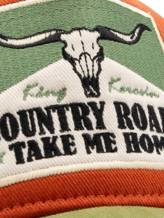 King Kerosin Καπέλο Country Roads Cap Orange&green