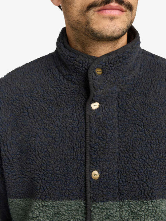 Men's Fleece Cardigan Moody Blue