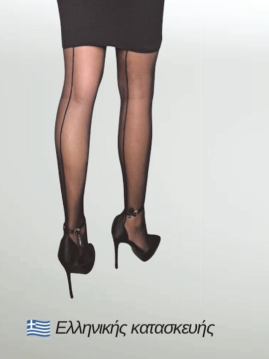 Women's Pantyhose with Stitch Black
