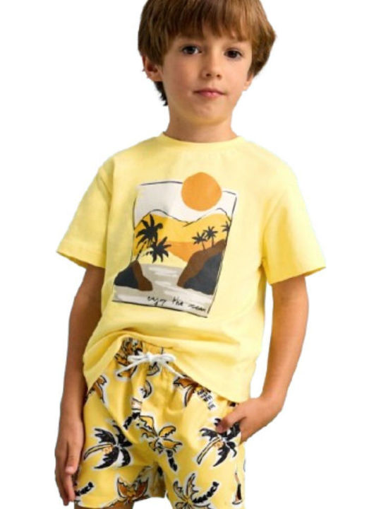 Mayoral Kids Swimwear Swim Shorts Yellow