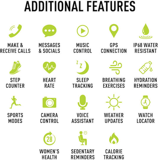Reflex Active Series 31 Stainless Steel Smartwatch με Παλμογράφο (Χρυσό)