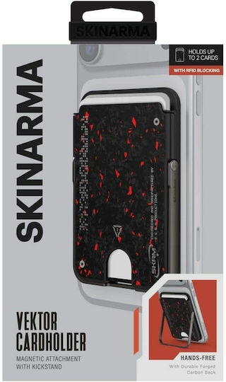 Skinarma MagSafe Kartenetui in Schwarz Farbe