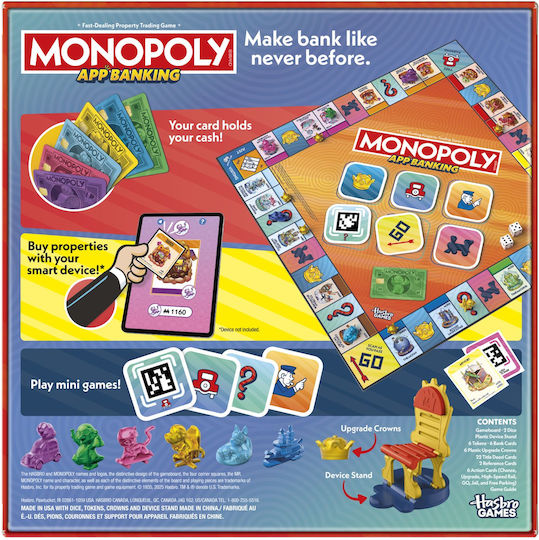 Joc de Societate Monopoly App Banking Game pentru 2-6 Jucători 8+ Ani (EN) Hasbro