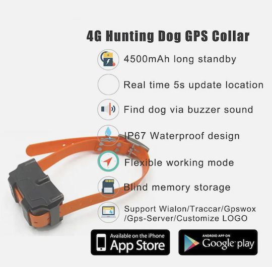 Roza Rz2864-3 Smart Wasserdichtes Anti-Lost Elektrisches Halsband Gps Hund 4500mah Orange