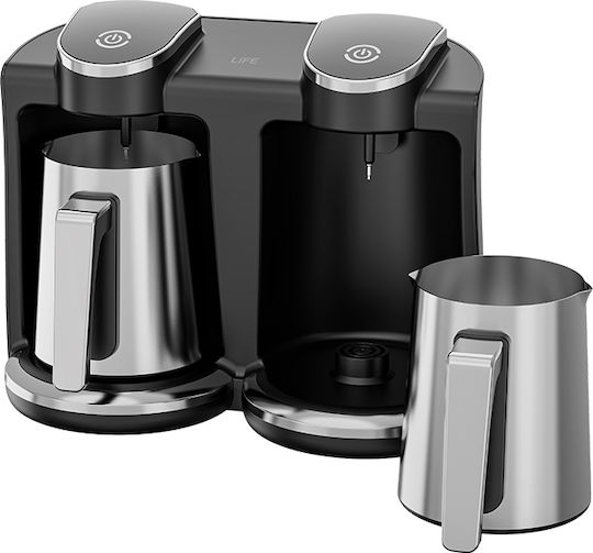 Life Kafenedaki Electric Greek Coffee Pot 1300W with Capacity 500ml Brown
