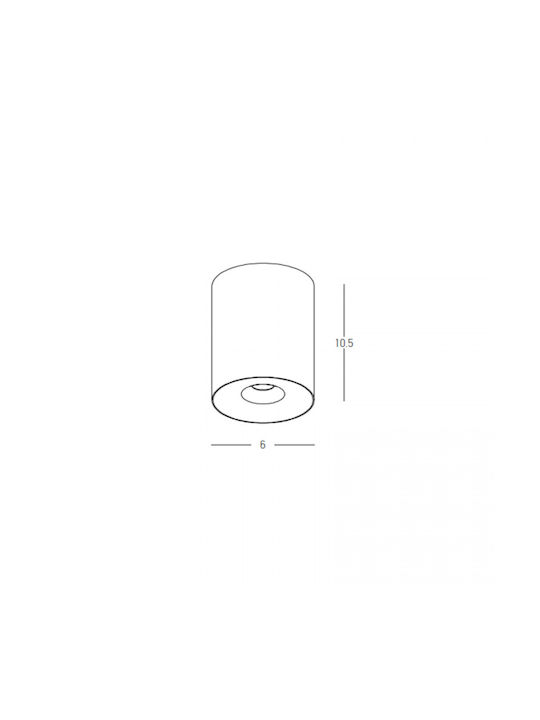Zambelis Lights Outdoor Ceiling Spot with Integrated LED in Bronze Color 25298