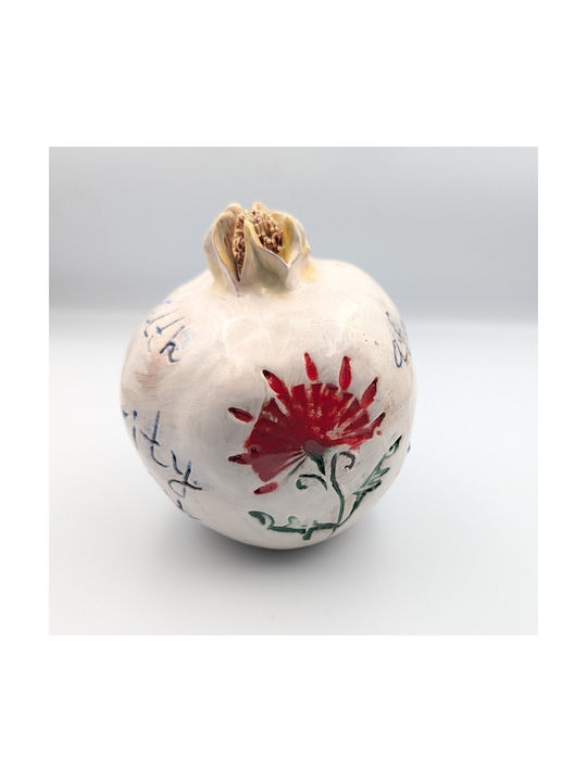 Grekas Home Handmade Tabletop Lucky Charm Pomegranate Ceramic 11cm 1pcs