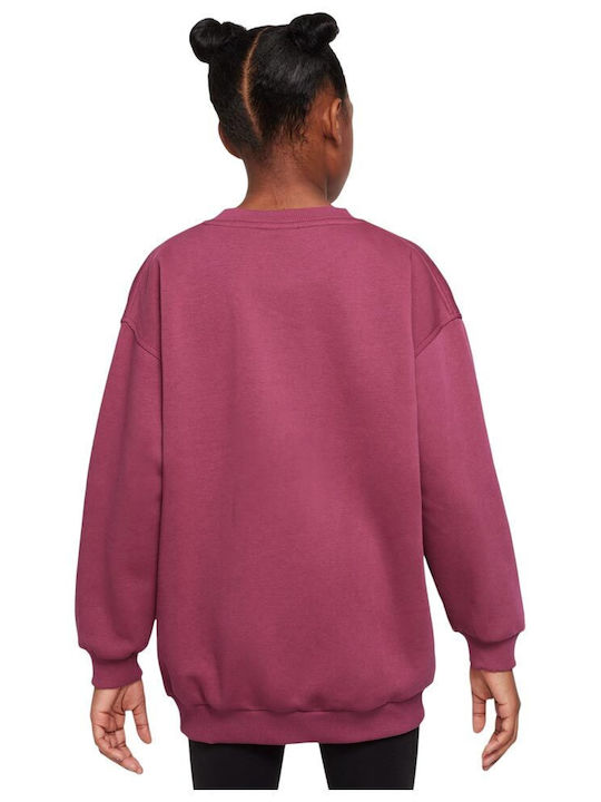Fleece Παιδικό Φούτερ Ροζ Sportswear Club