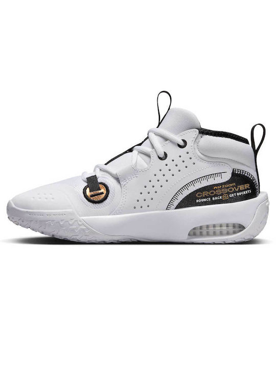 AIR ZOOM CROSSOVER 2 Kids Sports Shoes Basketball with Laces White
