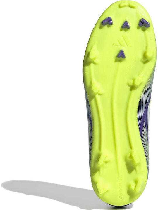 F50 League FG/MG Ghete De Fotbal Pentru Copii Cu Crampoane Purple Rush / Cloud White / Lucid Lemon