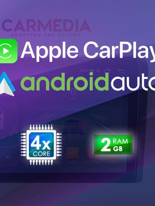 Carmedia Auto-Audiosystem für BMW X3 (E83) 2003-2010 mit Bluetooth USB Eingebautes Wi-Fi GPS Apple CarPlay Android Auto 9-Zoll Touchscreen