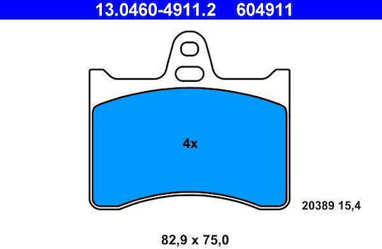 Brake Pads Citroen Xantia Break X1 Ate 13046049112