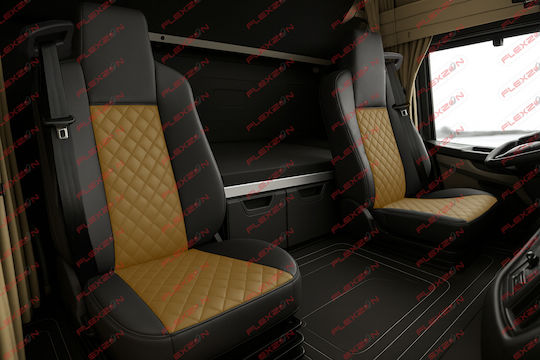 Комплект Калъфи За Камион 2 Бр Man Tgx 2021+ Бежова Еко Кожа