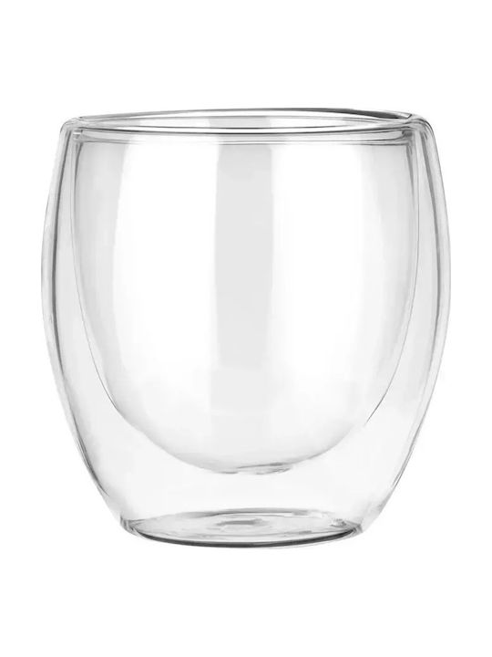 Vilde Set of Cups Espresso Glass White 280ml 2pcs