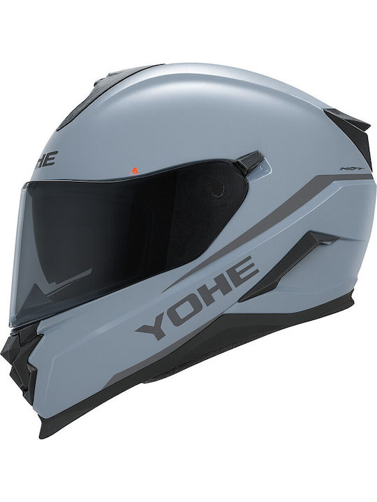 Yohe 983 Glossy Grey Κράνος Μηχανής Full Face ECE 22.06 1500gr με Sunvisor