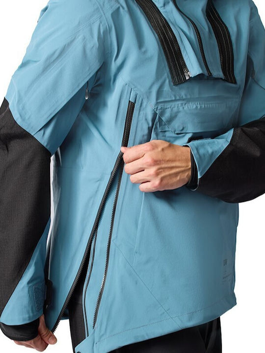 Rev'IT Smock Blackwater 3 H2O Winter Men's Motorcycle Jacket Cordura Waterproof Ocher Yellow/Blue