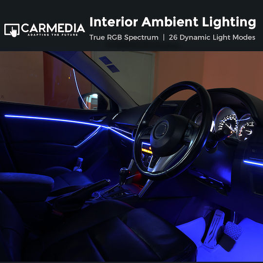 Carmedia Innenraum-Dekorationsbeleuchtung für Autos Carmedia RGB Farbe