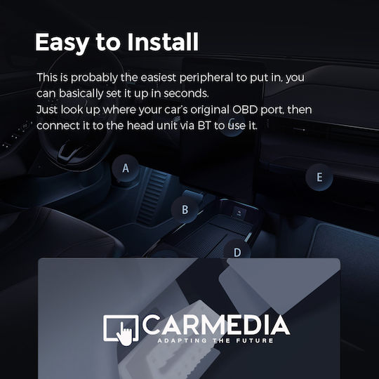 Carmedia Διαγνωστικό Αυτοκινήτου OBD 2 με Bluetooth