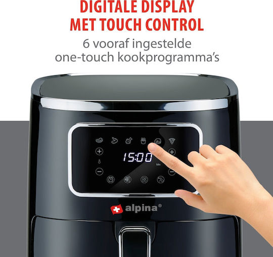 Alpina Air Fryer 4.5lt Μαύρο