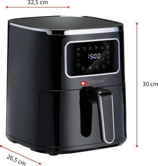 Alpina Air Fryer 4.5lt Μαύρο