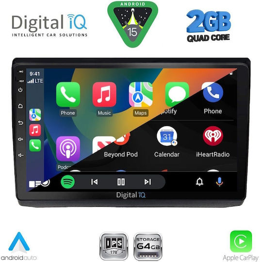 Digital IQ Car Audio System for Opel Vivaro Renault Trafic Nissan Primastar 2004-2015 (Bluetooth/USB/WiFi/GPS/Apple-Carplay/Android-Auto) with Touch Screen 10"