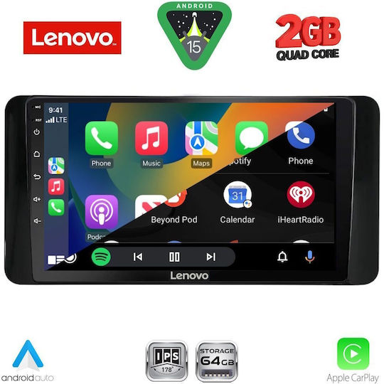 Lenovo Sistem Audio Auto pentru Skoda Kamiq 2018 (Bluetooth/USB/WiFi/GPS/Apple-Carplay/Android-Auto) cu Ecran Tactil 10"