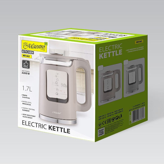 Maestro Kettle 1.7lt 2200W Beige