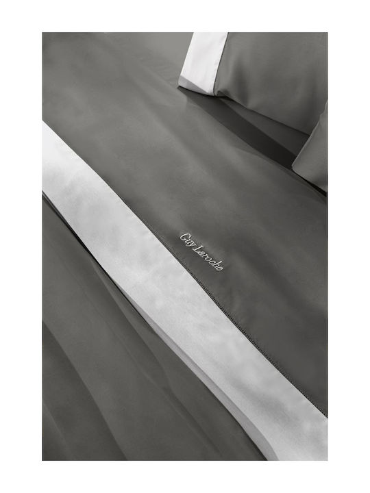 Guy Laroche Set Cearșafuri King Size 270x280cm. Silky Antracit-argintiu 4buc