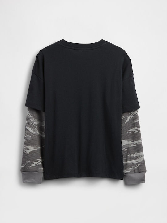 Kinderpullover Langarm Moonless Night Graphic Logo
