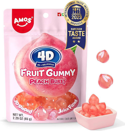 Amos Плодови Желирани Бонбони Праскова Burst 65g