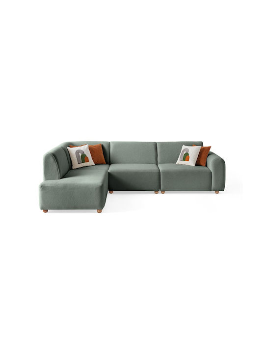 S-loft Colțar Canapea cu Colțul Stâng Verde Marin 206x290x85 cm
