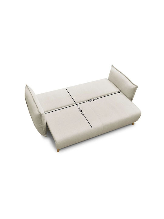Puffy Dreisitzer Sofa mit Bett Ecru 235x98x95cm