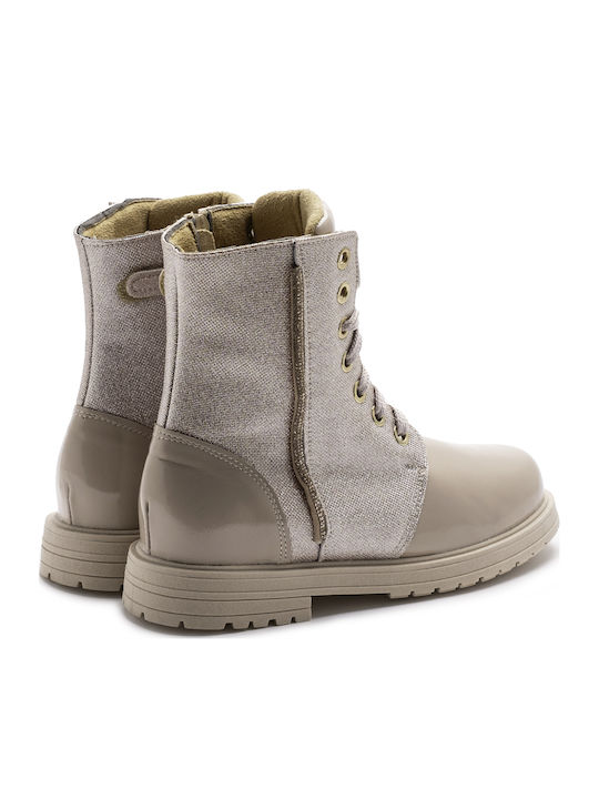 Kids Boots from Patent Leather Beige