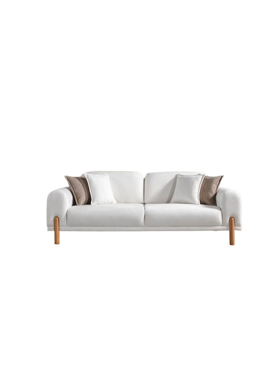 Bohem Τριθέσιος Καναπές Κρεβάτι Cream 228x93x83εκ.