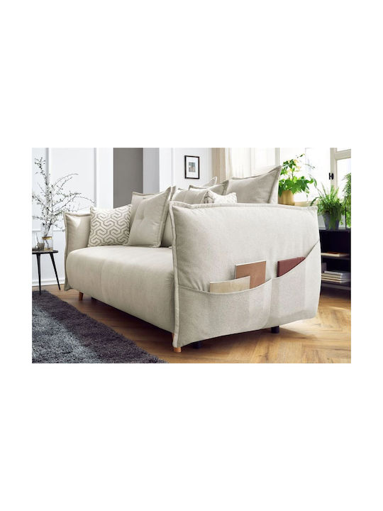 Puffy Dreisitzer Sofa mit Bett Ecru 235x98x95cm