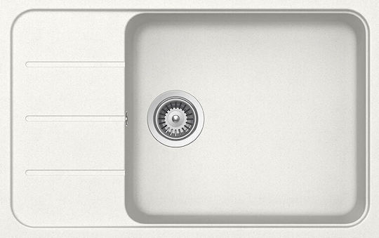 Schock Eingebauter Küchenspüle aus Flüssigem Granit M78xP50cm Weiß