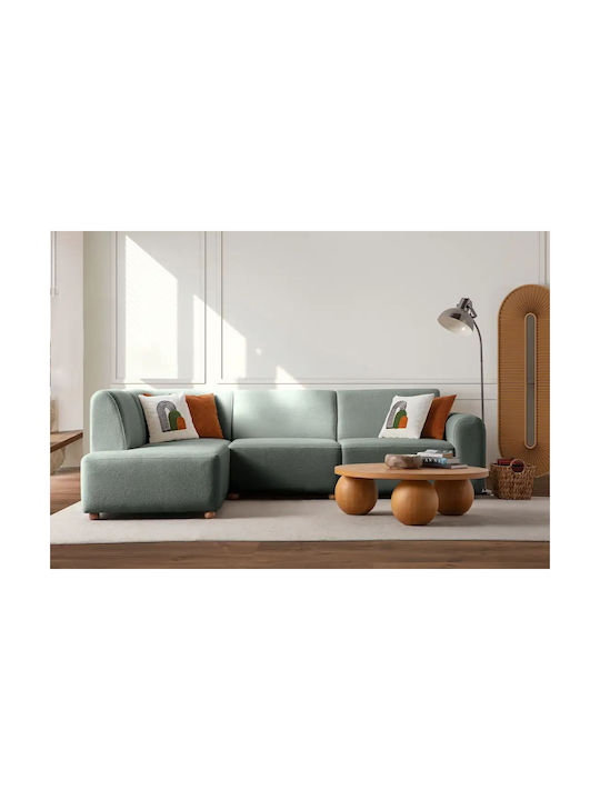 S-loft Colțar Canapea cu Colțul Stâng Verde Marin 206x290x85 cm