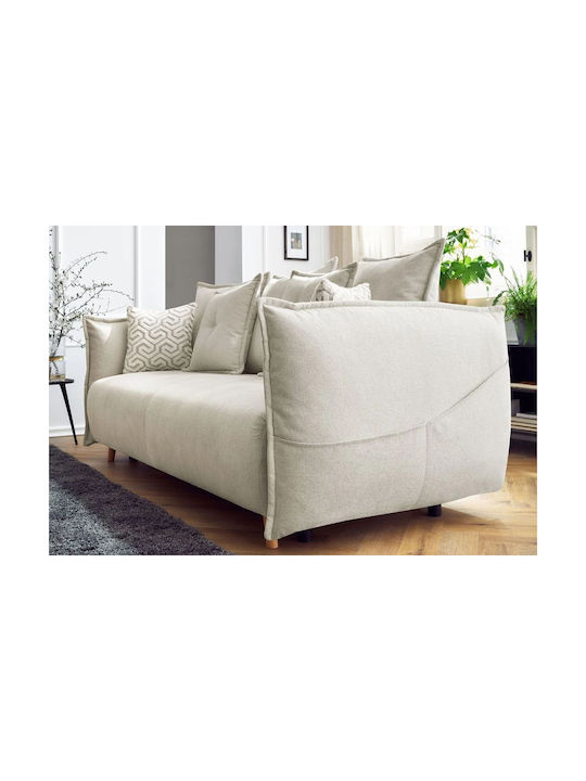 Puffy Dreisitzer Sofa mit Bett Ecru 235x98x95cm